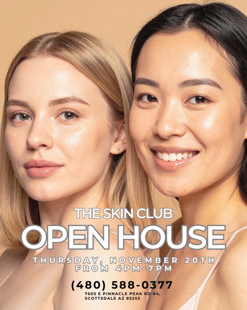 skin club open house 2025 invite for newsletter